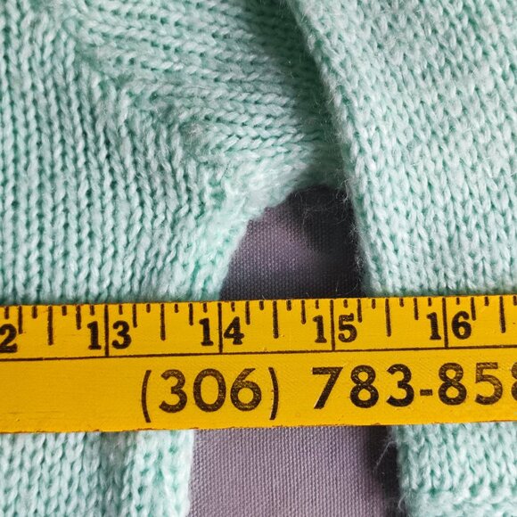 Seduction turtle neck knitted long pullover women's size XS mint green colour - Picture 6 of 7
